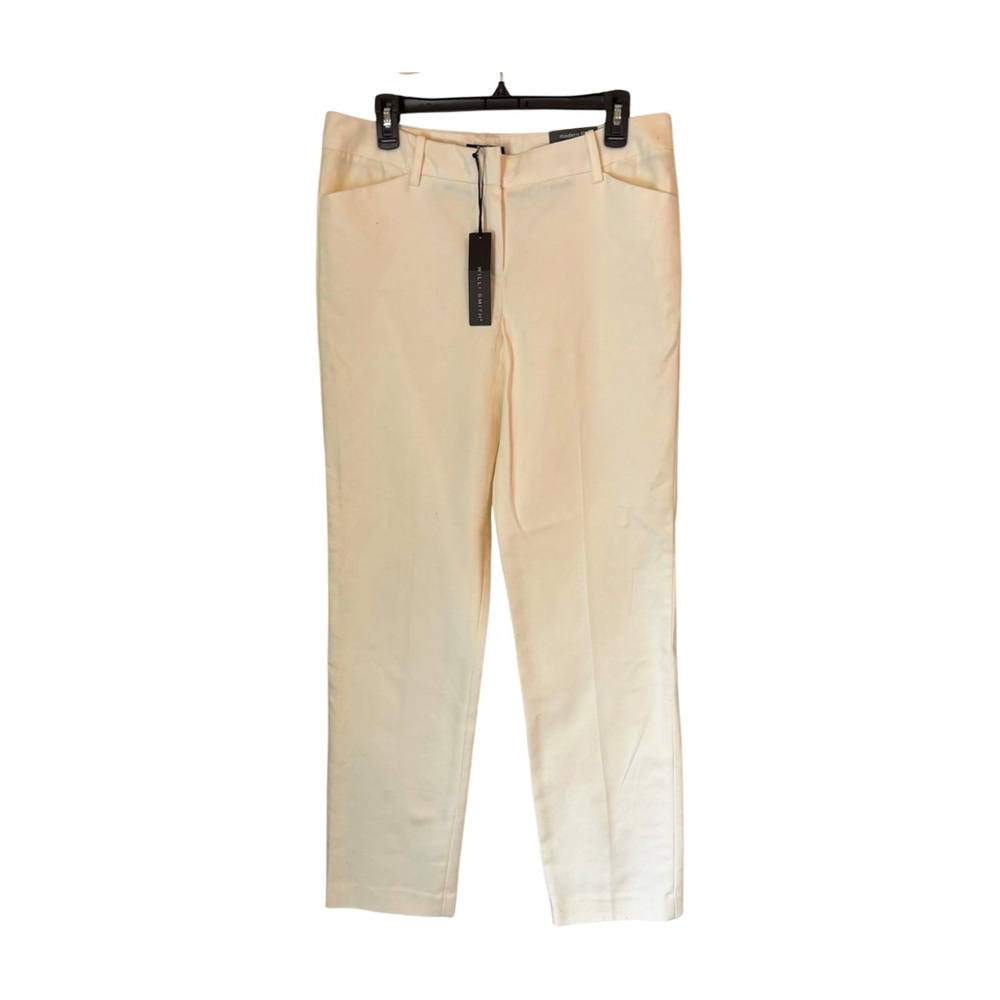 Willi Smith White Modern Fit Pants